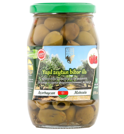 Yaşıl Zeytun bibərli 370 qr