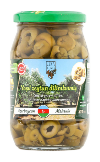 Yaşıl Zeytun dilim 370 qr